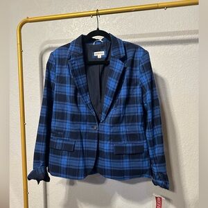 Merona blue plaid blazer
